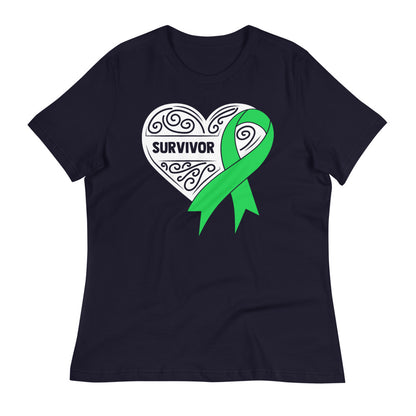 Survivor White Lymphoma Cancer -- Womens Relaxed T Shirt