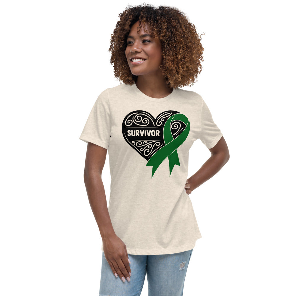 Survivor Black Liver Cancer -- Womens Relaxed T Shirt