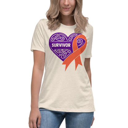 Survivor Purple Kidney Cancer -- Womens Relaxed T Shirt