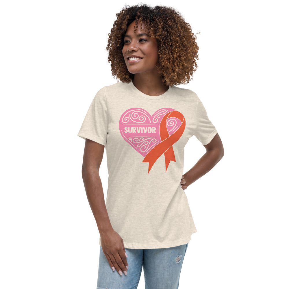 Survivor Pink Kidney Cancer -- Womens Relaxed T Shirt