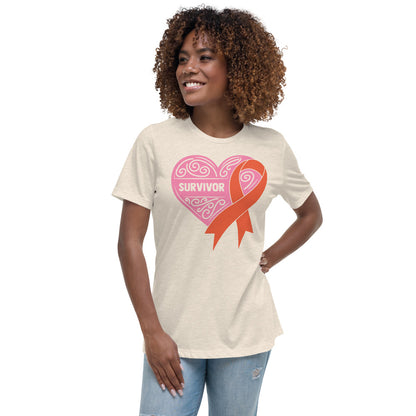 Survivor Pink Kidney Cancer -- Womens Relaxed T Shirt