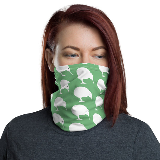 NZ Kiwi white blue/green - Neck Gaiter
