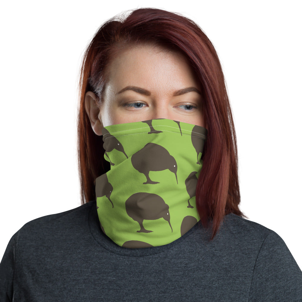NZ Kiwi brown Green - Neck Gaiter