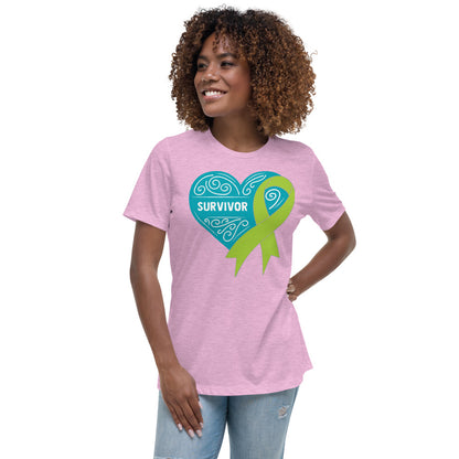 Survivor Teal Non Hodgkin Lymphoma Cancer -- Womens Relaxed T Shirt