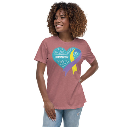 Survivor Teal Bladder Cancer -- Womens Relaxed T Shirt