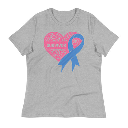 Survivor Pink Colon Cancer -- Womens Relaxed T Shirt