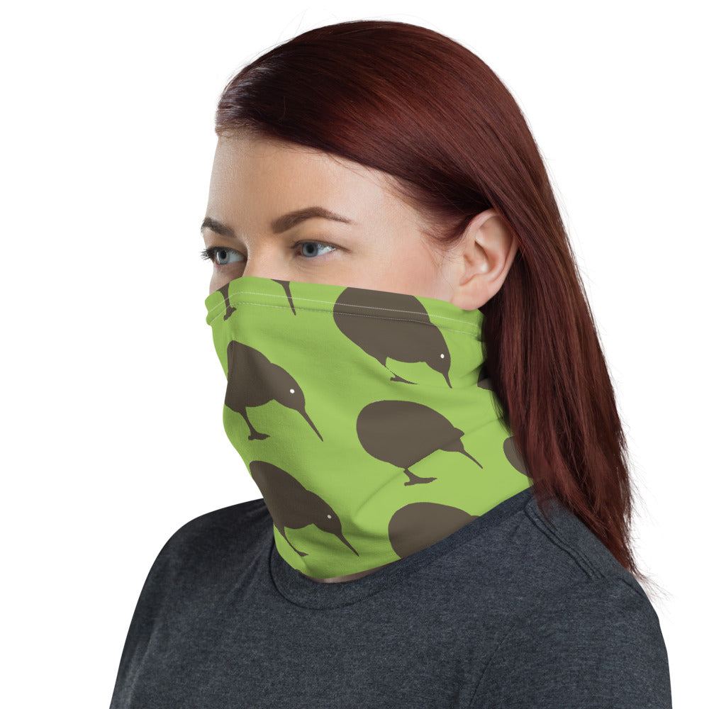 NZ Kiwi brown Green - Neck Gaiter