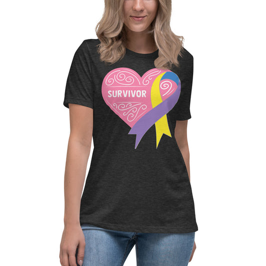 Survivor Pink Bladder Cancer -- Womens Relaxed T Shirt