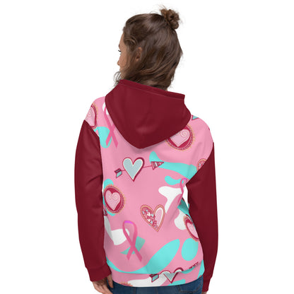 Camouflage Breast Cancer Ribbon - Unisex Hoodie