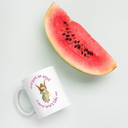 God sent an angel Cancer won't take me - Mug