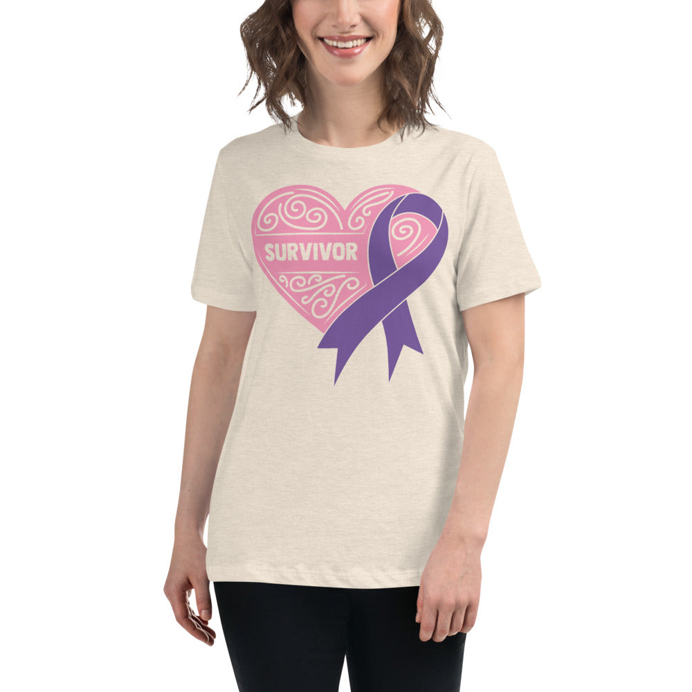 Survivor Pink All Cancers -- Womens Relaxed T Shirt