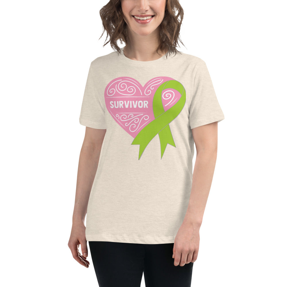 Survivor Pink Non Hodgkin Lymphoma Cancer -- Womens Relaxed T Shirt