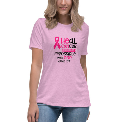 Heal Cancer -- Womens Relaxed T Shirt