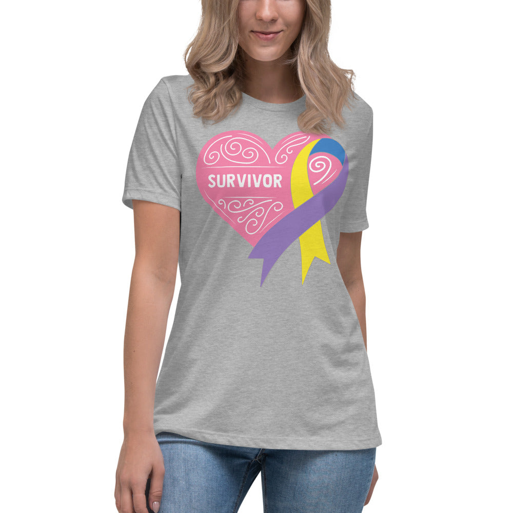 Survivor Pink Bladder Cancer -- Womens Relaxed T Shirt