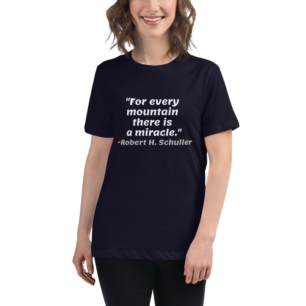 White For Every Mountain -- Womens Relaxed T Shirt