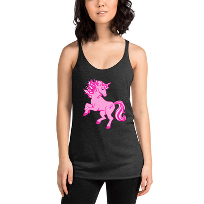 Pink Cancer Unicorn- Women's Racerback Tank