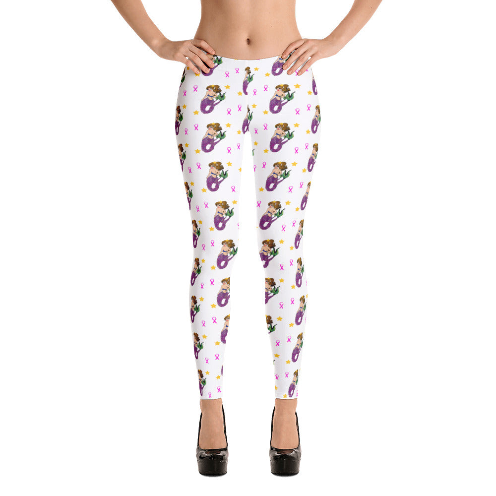 Breast Cancer Mermaid - Leggings