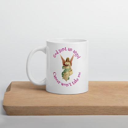 God sent an angel Cancer won't take me - Mug
