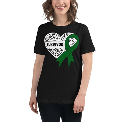 Survivor White Liver Cancer -- Womens Relaxed T Shirt