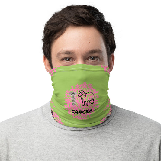 Screw Ewe Breast Cancer Green - Neck Gaiter