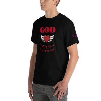 God is watching over my cancer fight - Short Sleeve T-Shirt