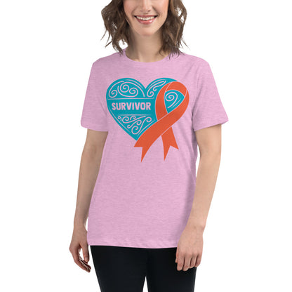 Survivor Teal Kidney Cancer -- Womens Relaxed T Shirt