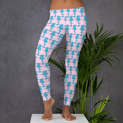 Pink Cancer Bear - Leggings