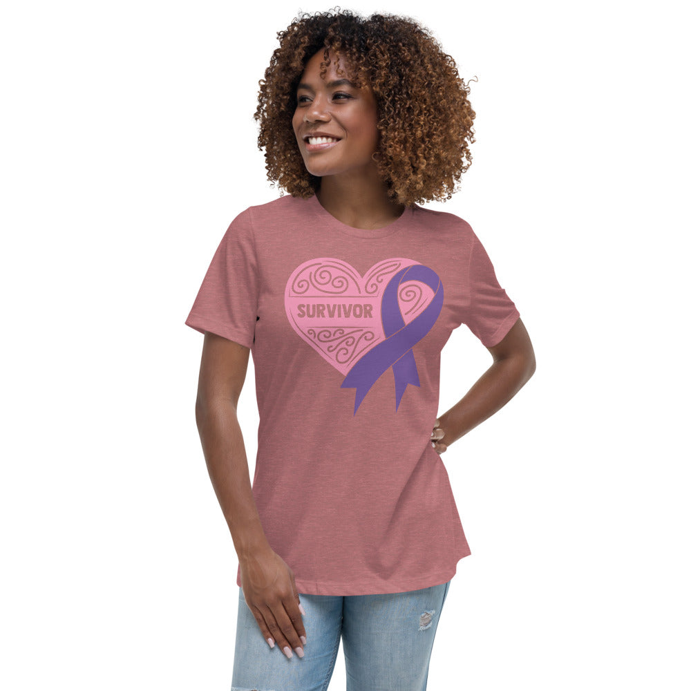 Survivor Pink All Cancers -- Womens Relaxed T Shirt