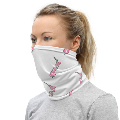 NZ Breast Cancer white - Neck Gaiter
