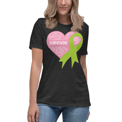 Survivor Pink Non Hodgkin Lymphoma Cancer -- Womens Relaxed T Shirt