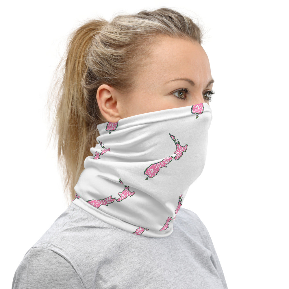 NZ Breast Cancer white - Neck Gaiter