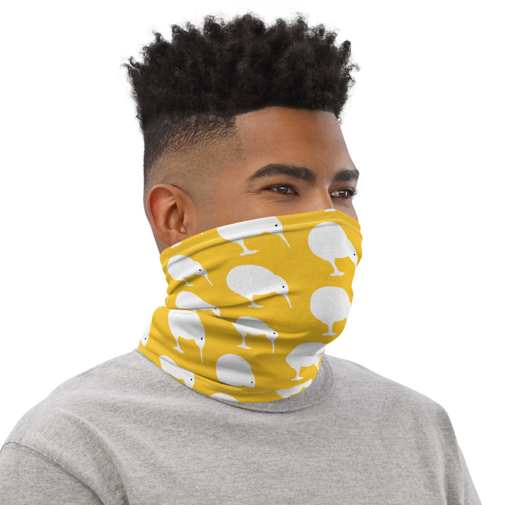 NZ Kiwi white Yellow - Neck Gaiter
