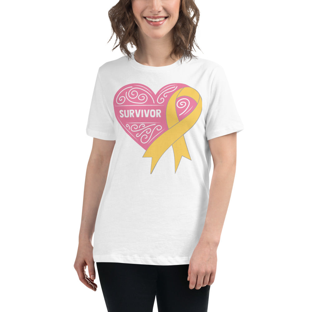 Survivor Pink Childhood Cancer -- Womens Relaxed T Shirt