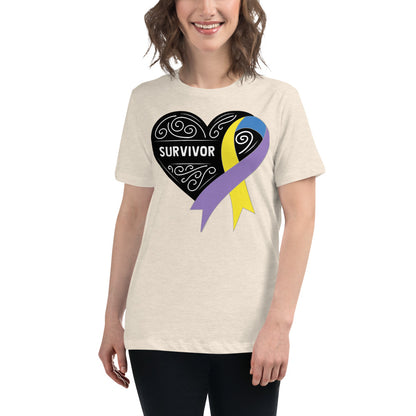 Survivor Black Bladder Cancer -- Womens Relaxed T Shirt