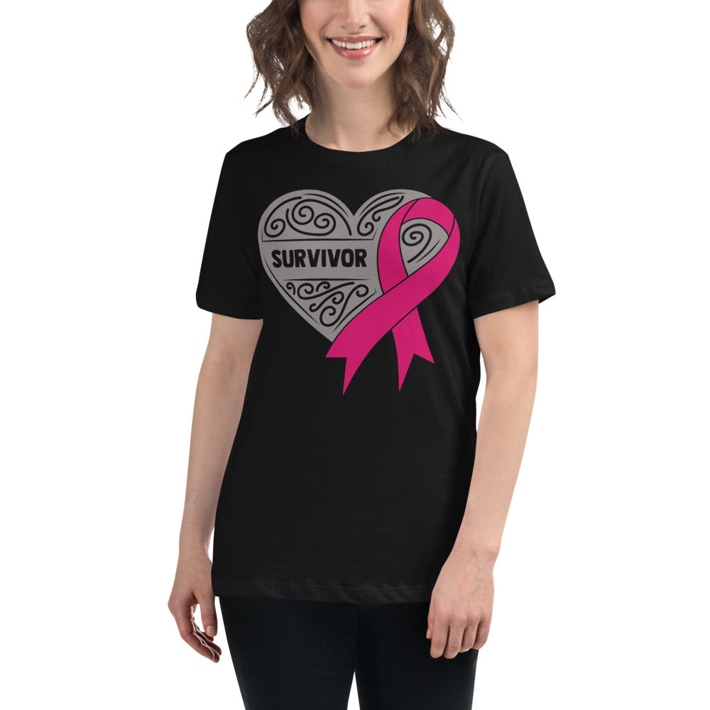 Survivor Grey Breast Cancer -- Womens Relaxed T Shirt