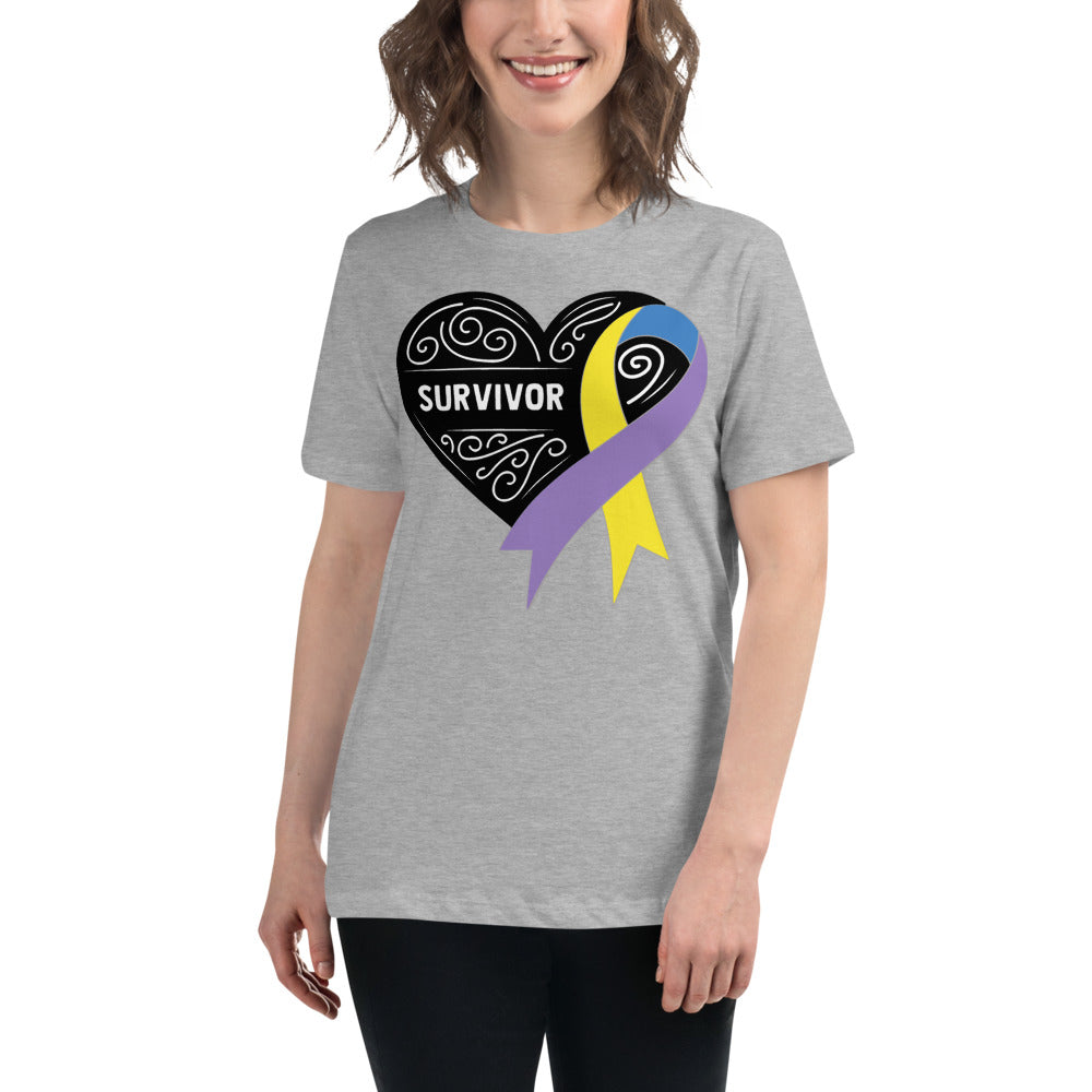 Survivor Black Bladder Cancer -- Womens Relaxed T Shirt