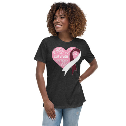 Survivor Pink Head and Neck Cancer -- Womens Relaxed T Shirt