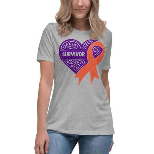 Survivor Purple Kidney Cancer -- Womens Relaxed T Shirt