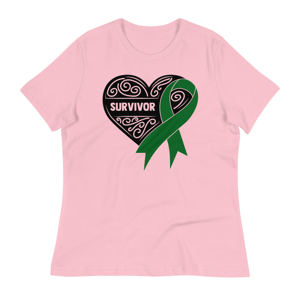 Survivor Black Liver Cancer -- Womens Relaxed T Shirt