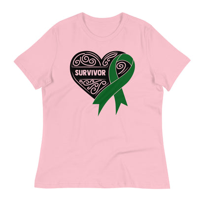 Survivor Black Liver Cancer -- Womens Relaxed T Shirt