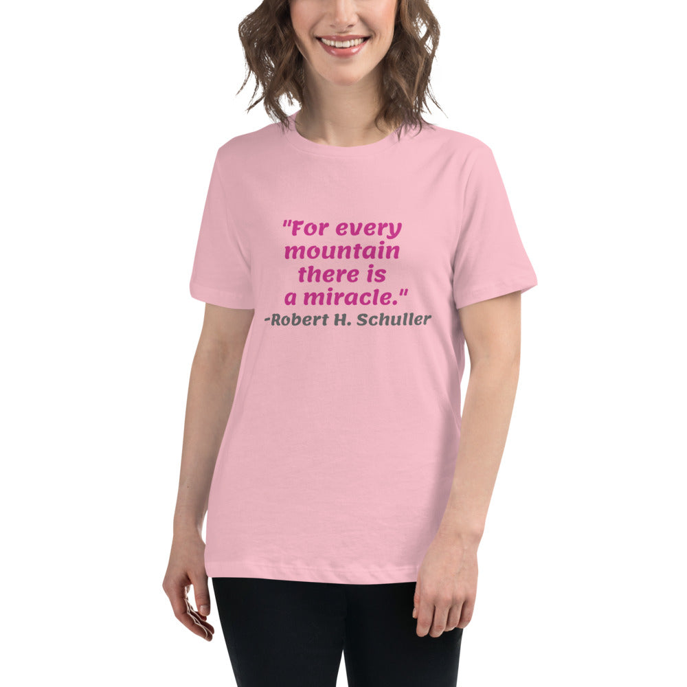 Pink For Every Mountain -- Womens Relaxed T Shirt