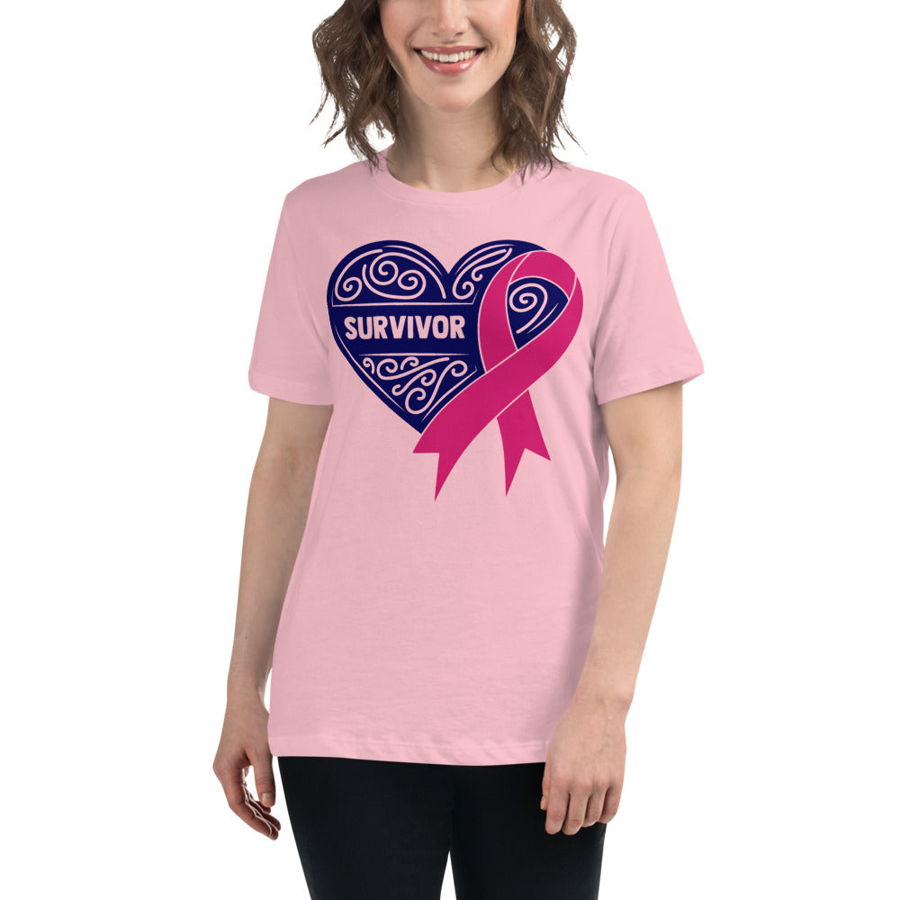 Survivor Pink Breast Cancer -- Womens Relaxed T Shirt