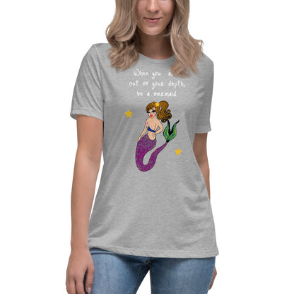 Be a Mermaid Breast Cancer -- Womens Relaxed T Shirt