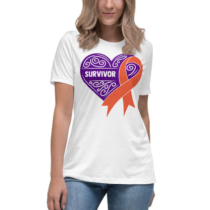 Survivor Purple Kidney Cancer -- Womens Relaxed T Shirt