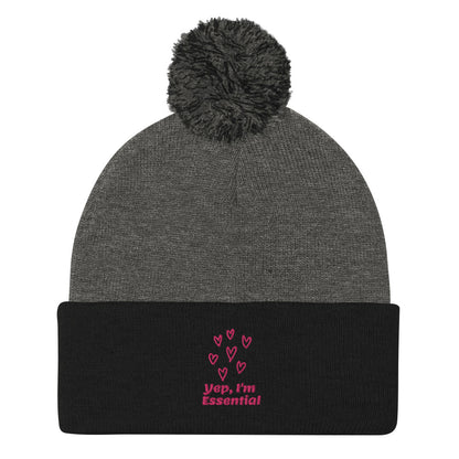 Yes I'm essential - Pom-Pom Beanie