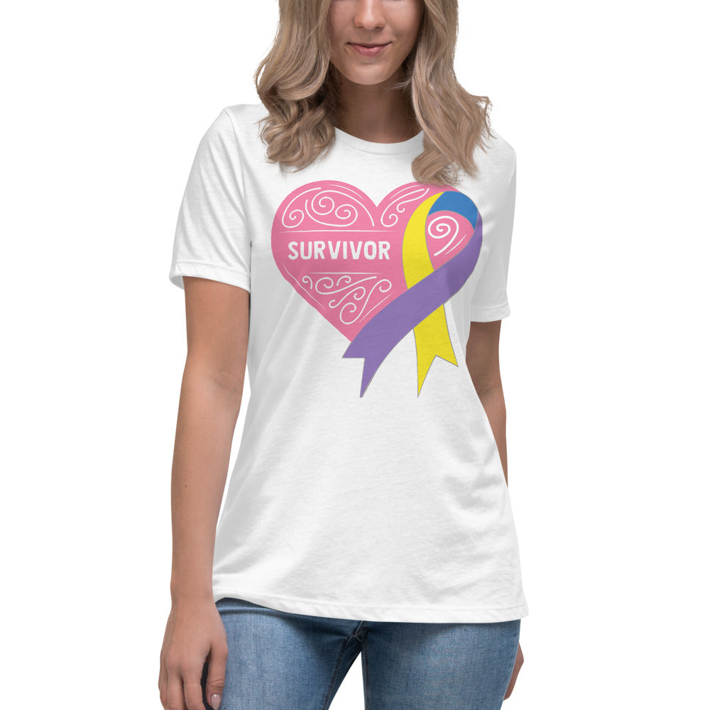 Survivor Pink Bladder Cancer -- Womens Relaxed T Shirt