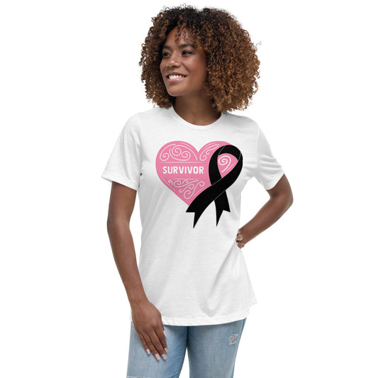 Survivor Pink Skin Cancer -- Womens Relaxed T Shirt