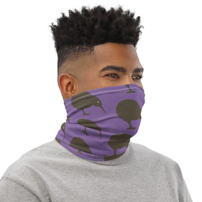 NZ Kiwi brown Purple - Neck Gaiter