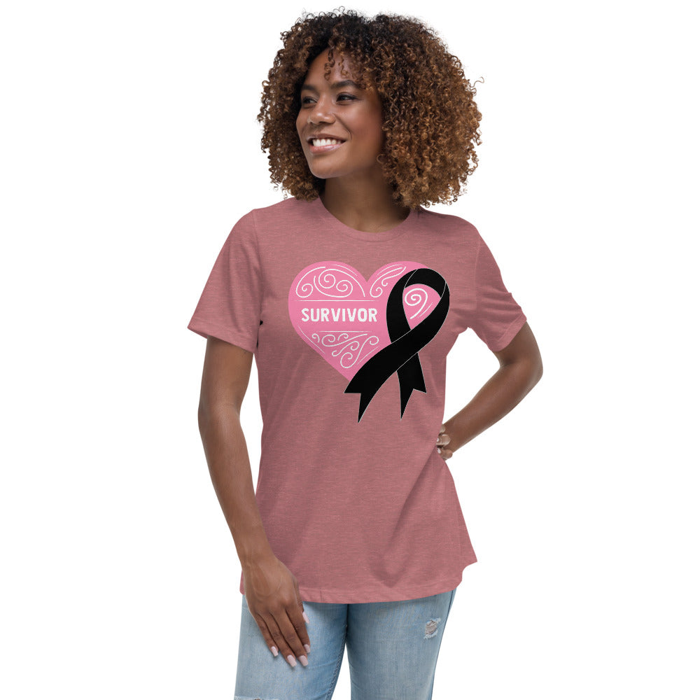 Survivor Pink Skin Cancer -- Womens Relaxed T Shirt