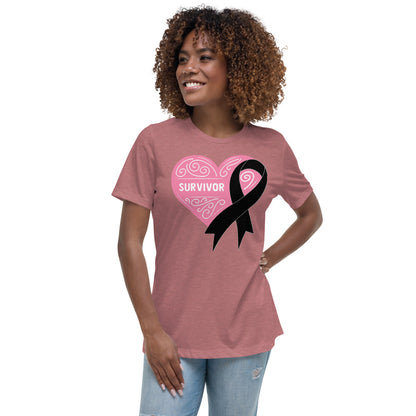 Survivor Pink Skin Cancer -- Womens Relaxed T Shirt